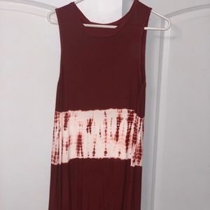 Red and white, tie died sun dress!